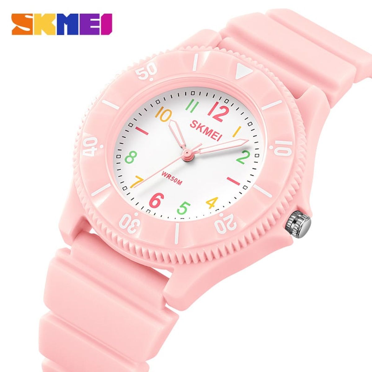 SKMEI - RELOJ SKMEI 2151 Rosado CORREA Silicona PARA MUJER_.