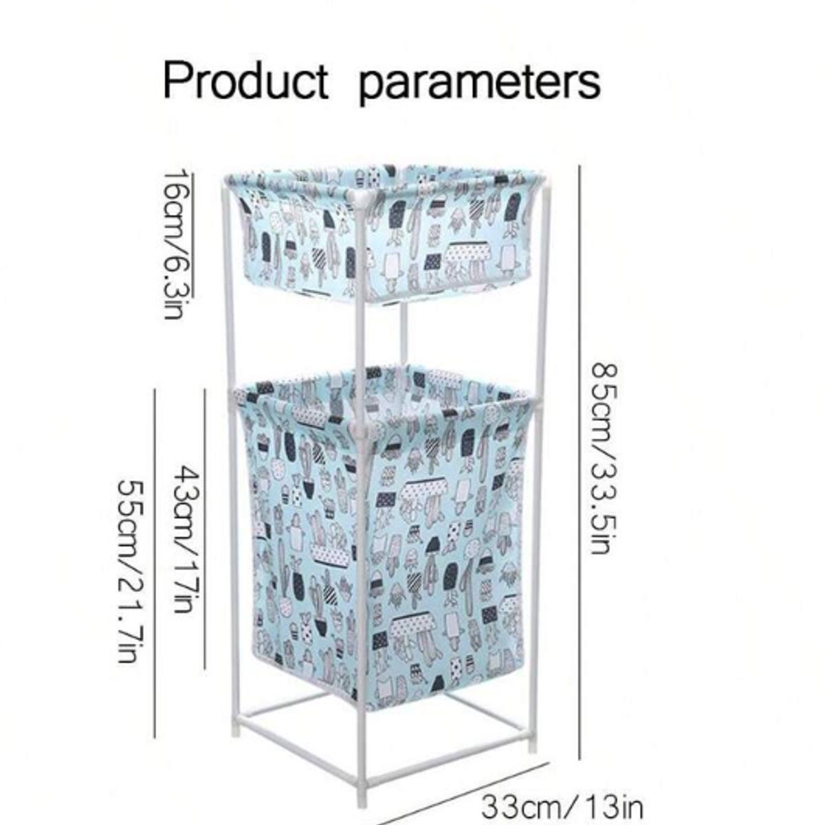 GENERICO - Cesta DOBLE  de Ropa juguete accesorios-Organizador de ropa