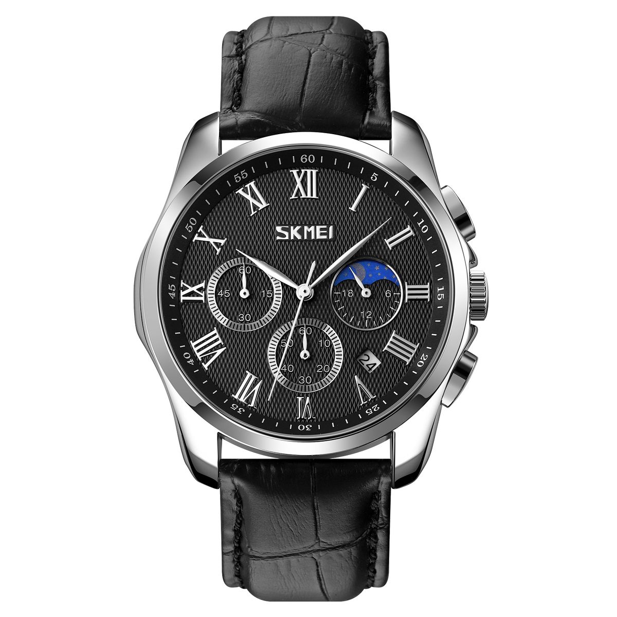 SKMEI - Reloj Skmei 9260 Fase lunar Correa de cuero