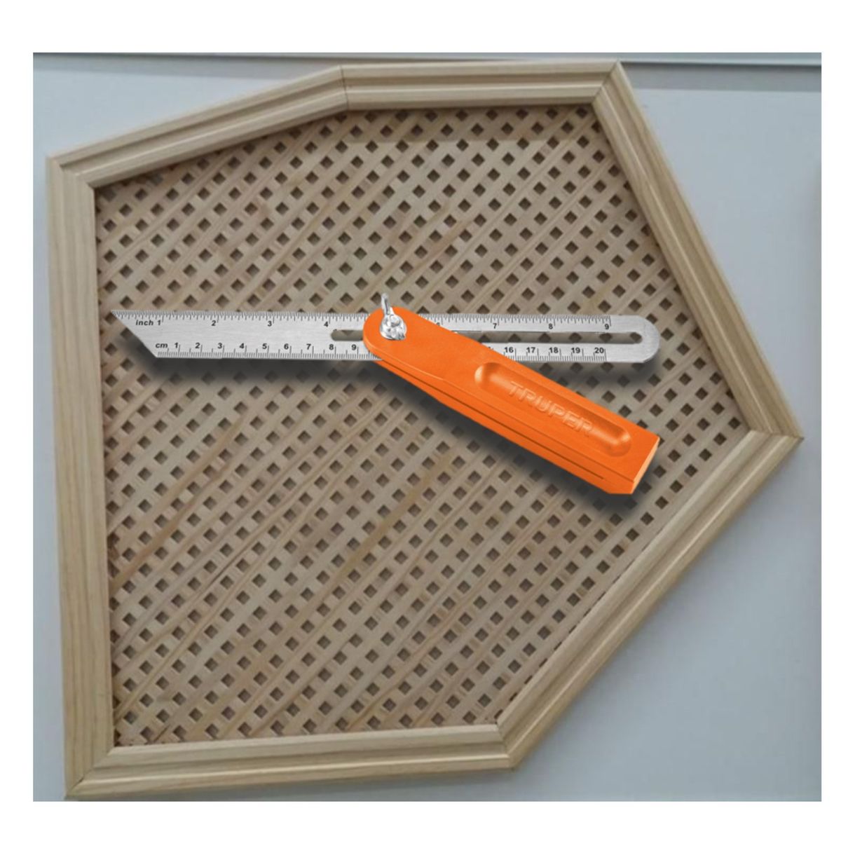 TRUPER - Escuadra Falsa Profesional de acero inoxidable 8p 19cm Truper