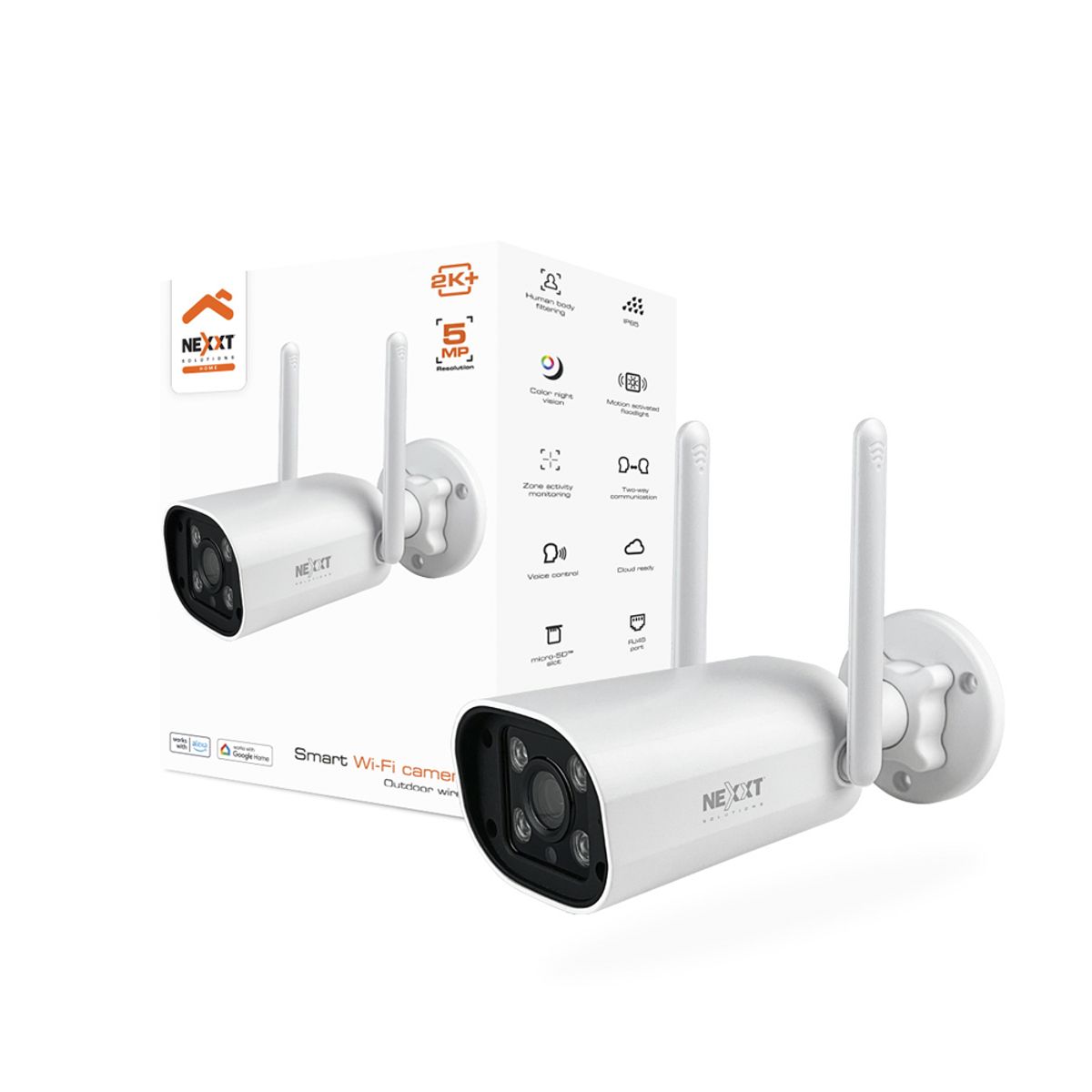 NEXXT SOLUTIONS - Cámara De Seguridad Wi-fi Nexxt Exteriores 5mp 2k+ Nhc-of10