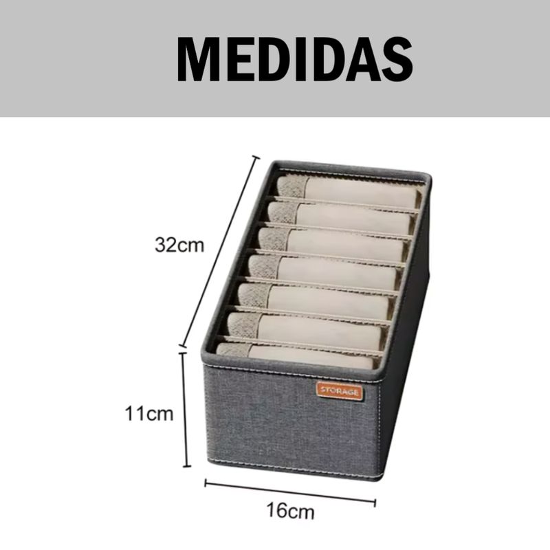 GENERICO - Pack x2 Organizadores Caja armable rectangular - 32 x 16 cm