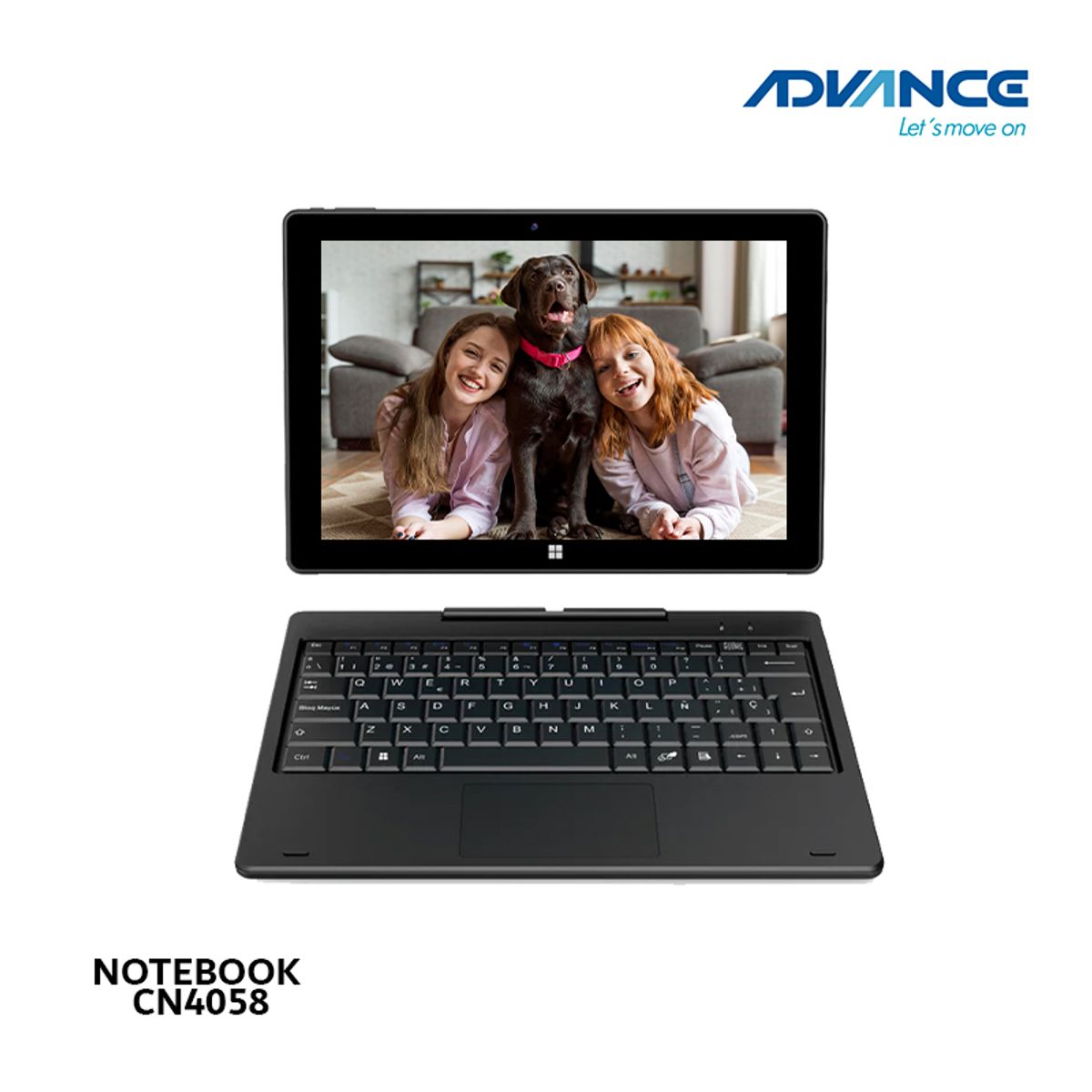 ADVANCE - Laptop Advance CN4058 2 en 1 Celeron N4020 RAM 8GB Disco 128GB 10.1 Pantalla táctil Windows 11