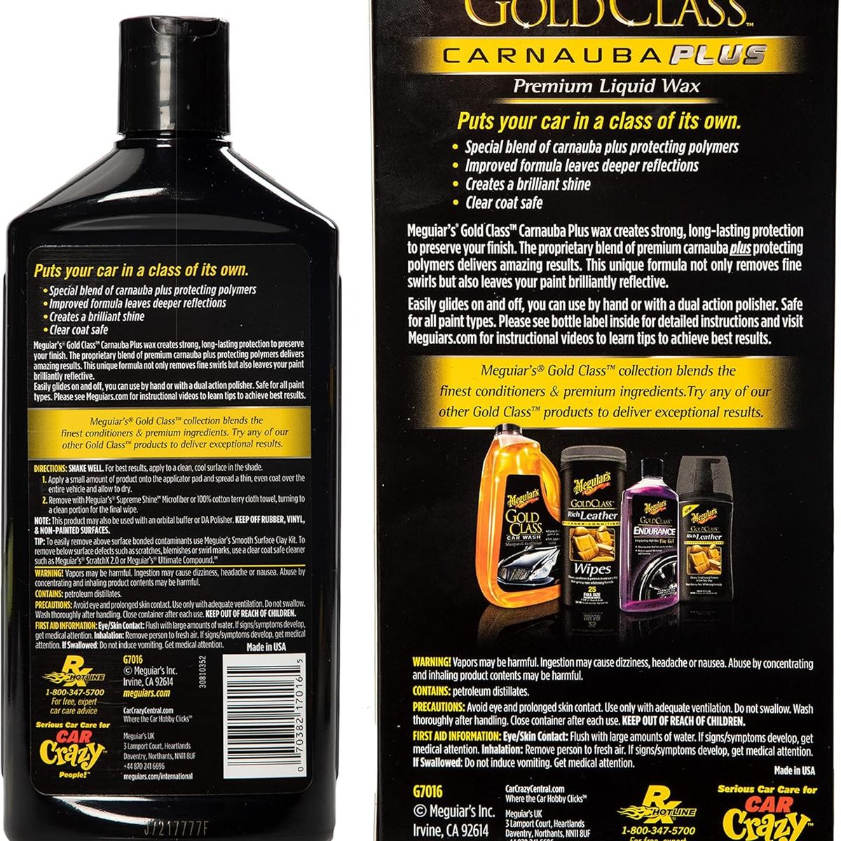 MEGUIARS - Cera Carnauba en Crema - G70 Gold Class Carnauba Plus