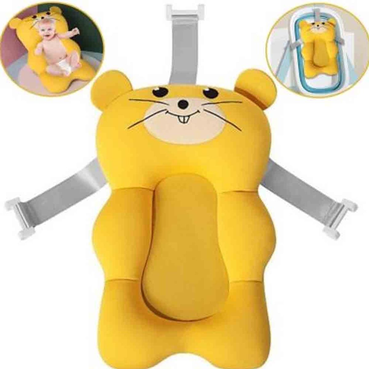 GENERICO - Almohadilla Cojín para Tina de Baño AMARILLO