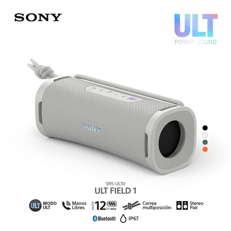 SONY - Sony Parlante Bluetooth SRS-ULT10 Portátil ULT FIELD 1 Blanco