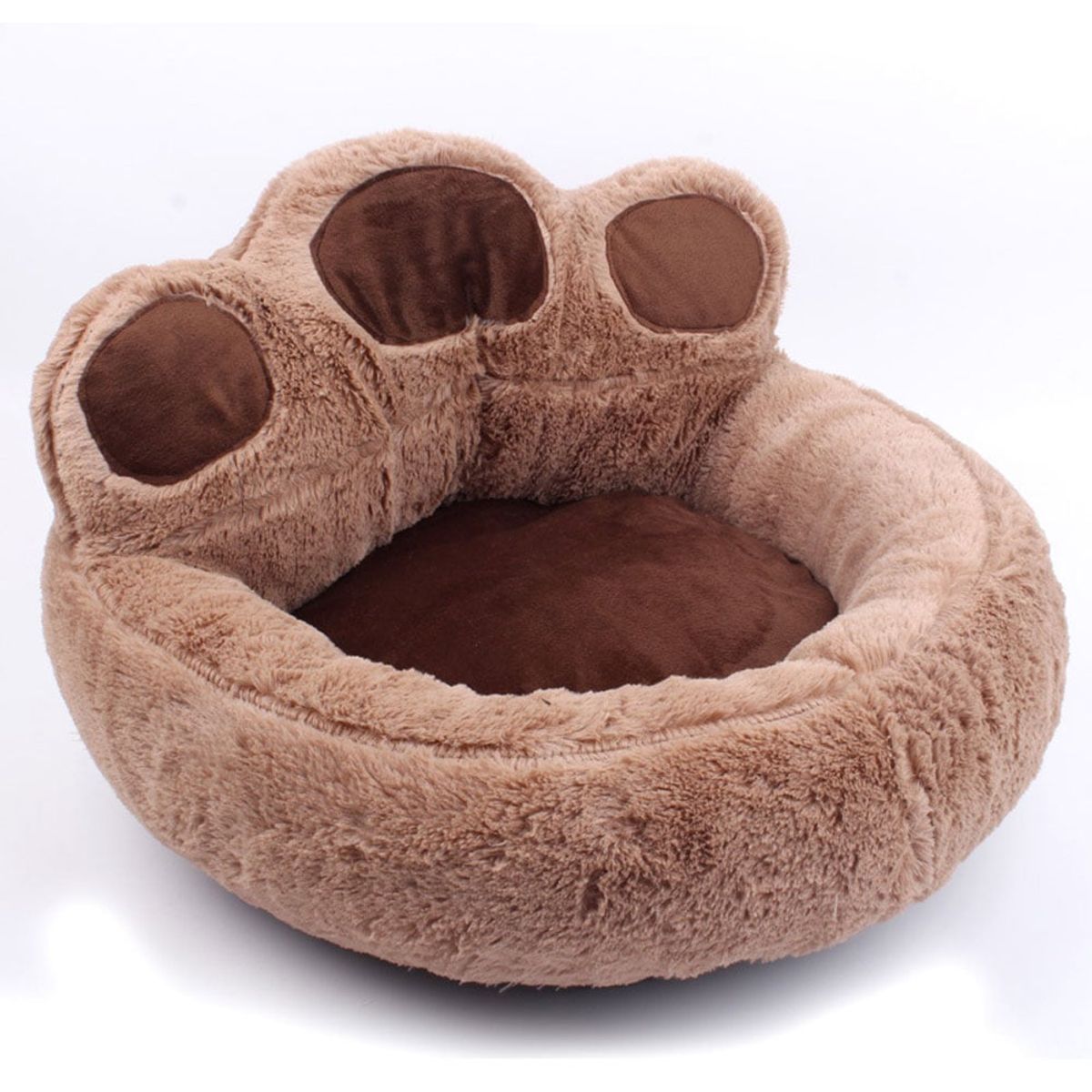 QUE PATAS PET SHOP - Cama Pata de Oso Talla XL Marrón