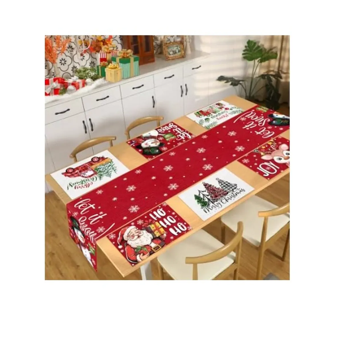 GENERICO - Individuales De Navidad combo camino mesa