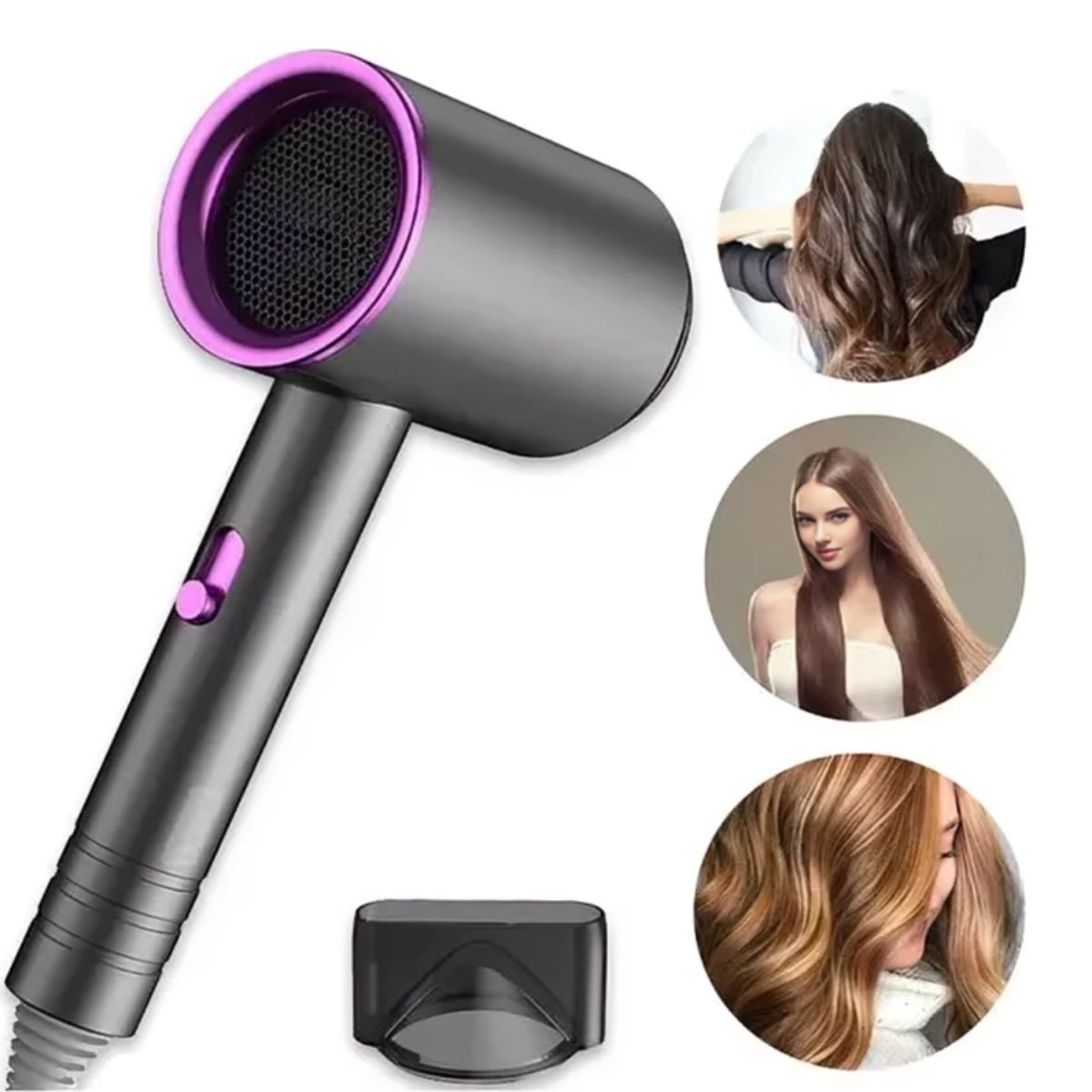 GENERICO - Secadora Potente Cabello 220V - Negro