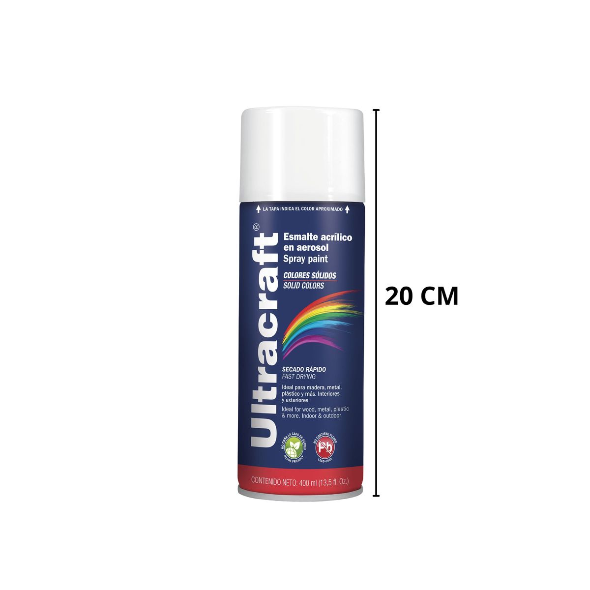 GENERICO - Pintura spray color Blanco Brillante x4 unidades Ultracraft