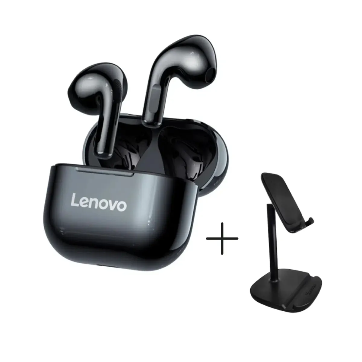LENOVO - Audífonos Bluetooth Lenovo LP40 Negro Más Soporte Para Celular Yoobao