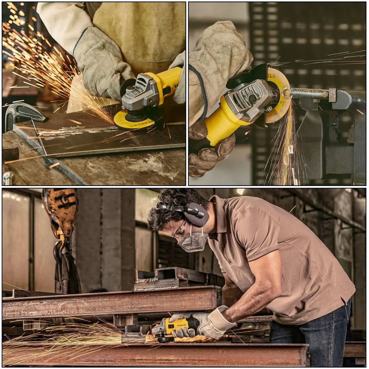 STANLEY - Amoladora Angular Electrico 4-1/2"  750W PROFESIONAL SG7115-B2 STANLEY