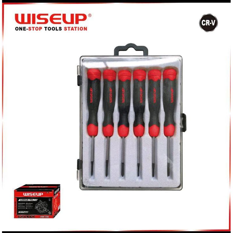 GENERICO - JUEGO SET DE DESTORNILLADORES  6 PCS WISEUP