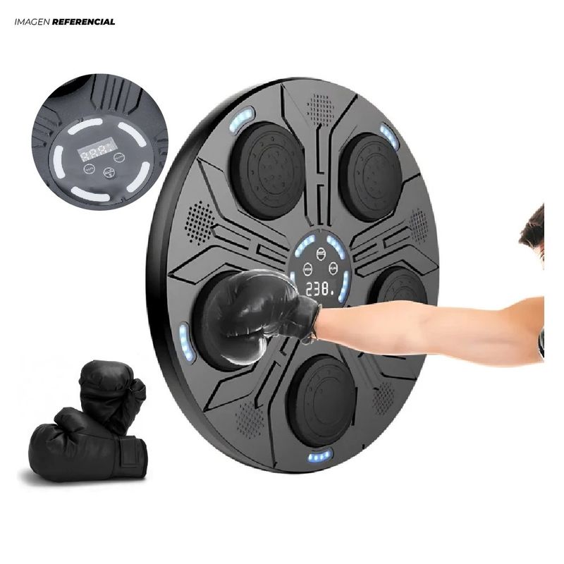 GENERICO - Máquina De Boxeo Inteligente Musical Con Guantes Negros