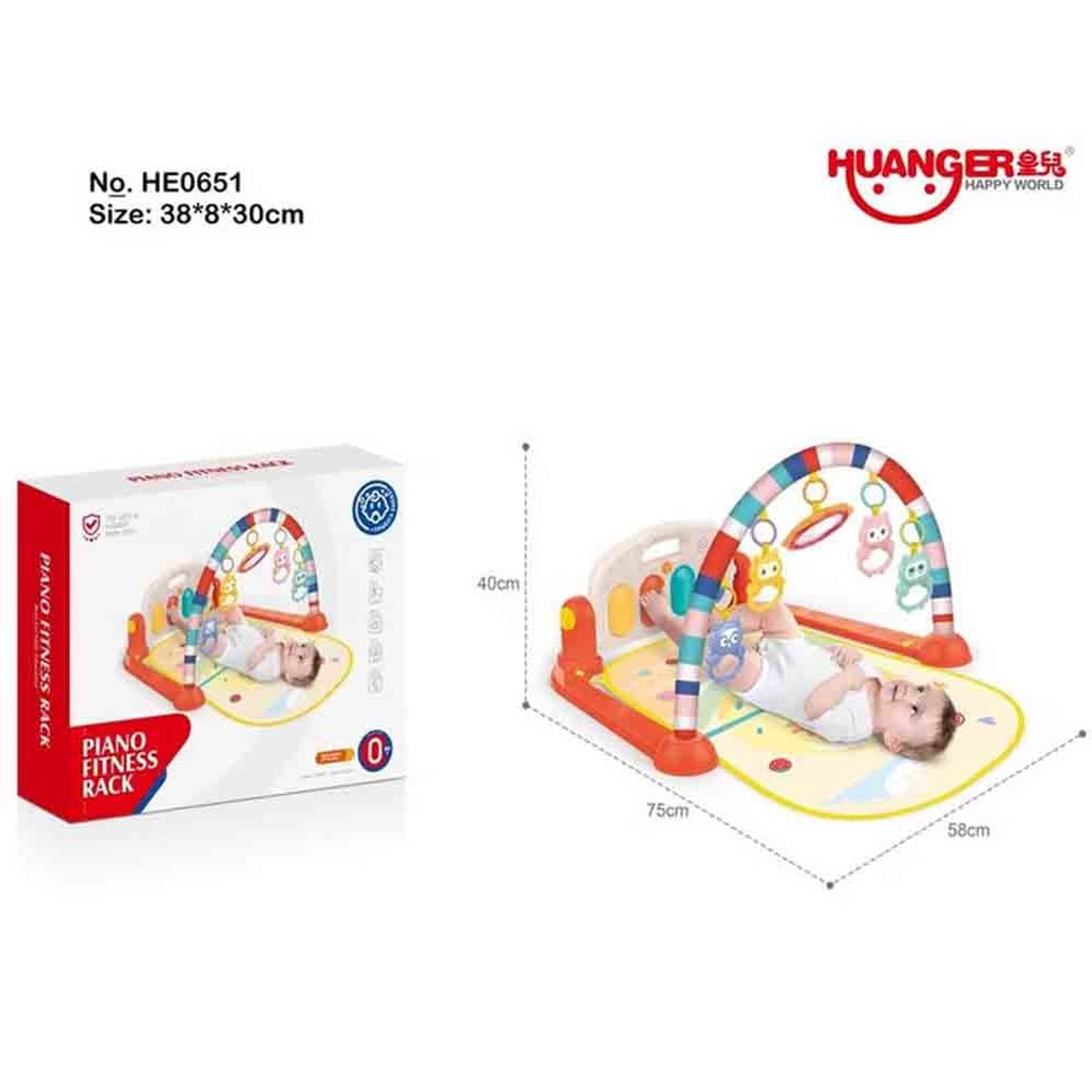 HUANGER - Gimnasio de bebe con Piano Musical Búho HE0651
