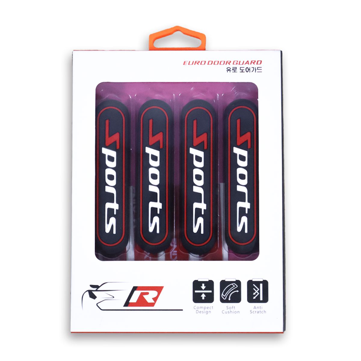 GENERICO - PROTECTOR DE PUERTA PARA  AUTOS DISEÑO SPORTS