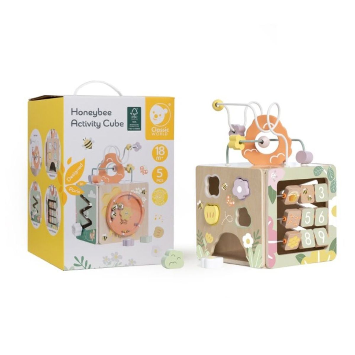 CLASSIC WORLD - Cubo Actividades Abeja Honeybee Activity Cube Classic World