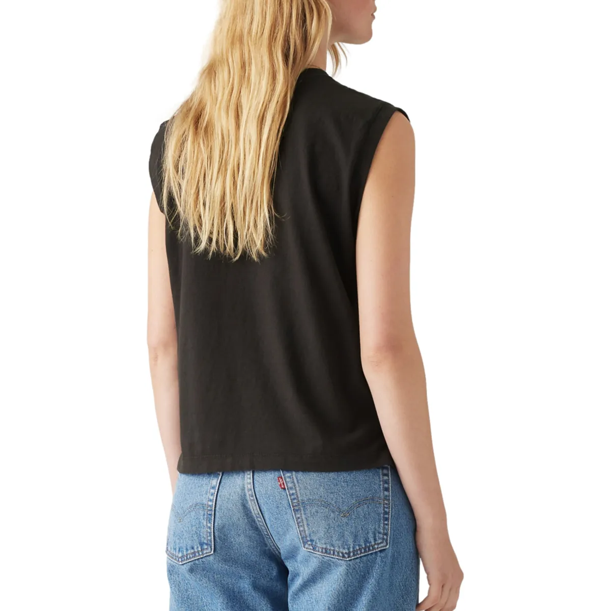 LEVIS - Polo Mujer Relaxed Fit Negro Levis