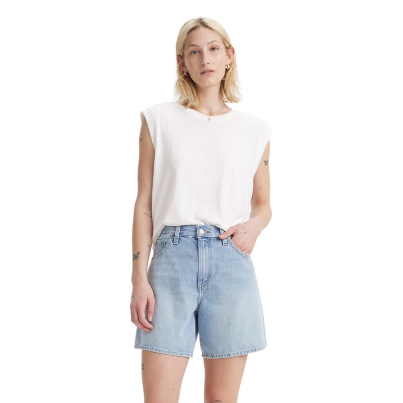 LEVIS - Polo Mujer Relaxed Fit Blanco Levis