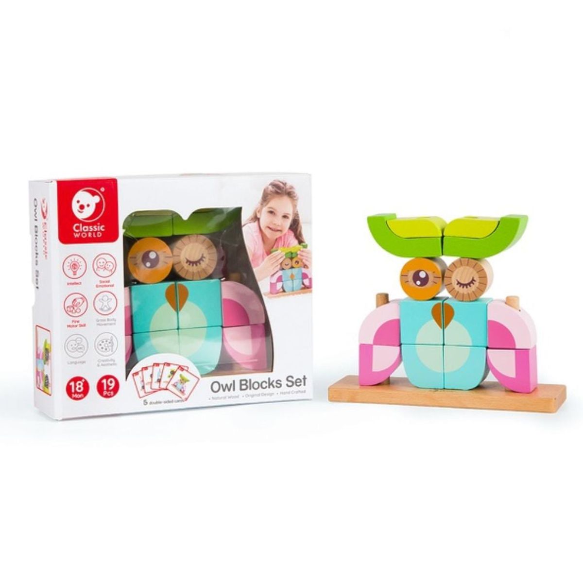 CLASSIC WORLD - Juego de Bloques Buho Owl Blocks Set Classic World