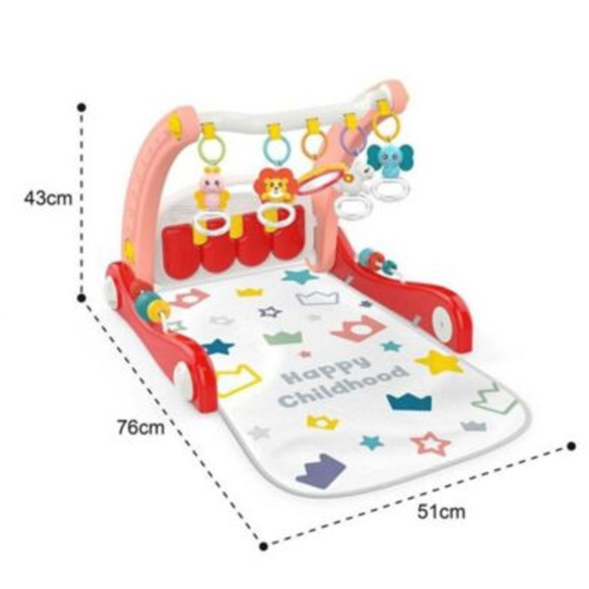 IDEAL - Gimnasio Caminador 2en1 Musical King Walker rojo