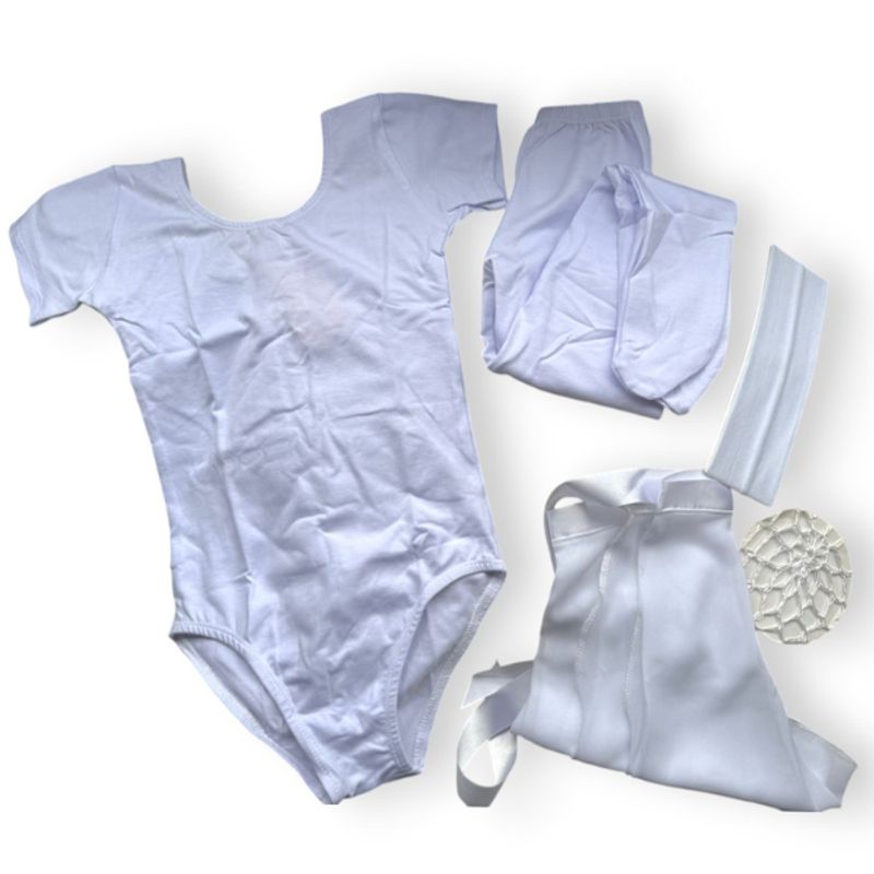 GENERICO - CONJUNTOS  TRAJE  DE BALLET CON FALDA ENVOLVENTE - BLANCO