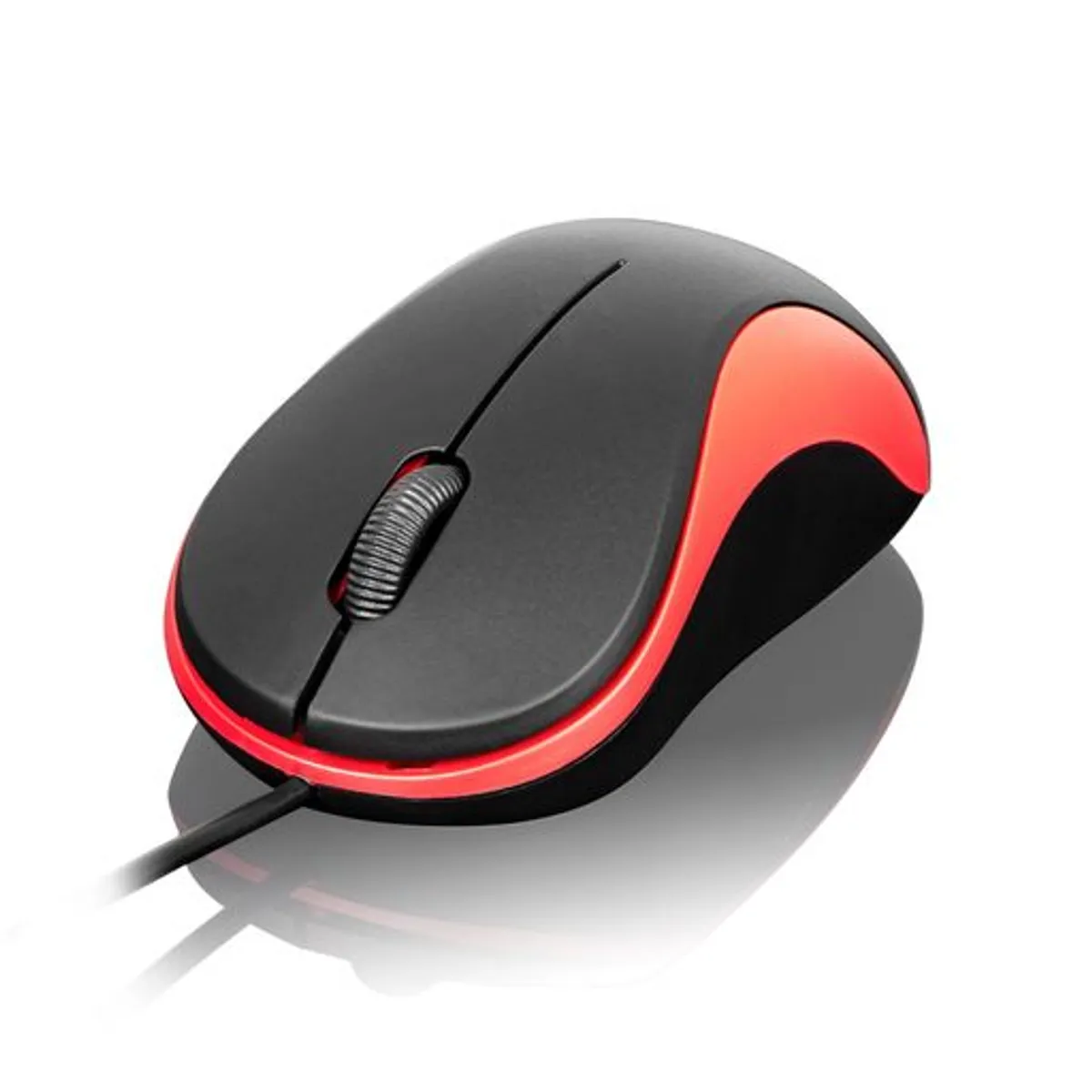 CYBERTEL - Mouse alámbrico Cybertel Hamilton Rojo con Negro