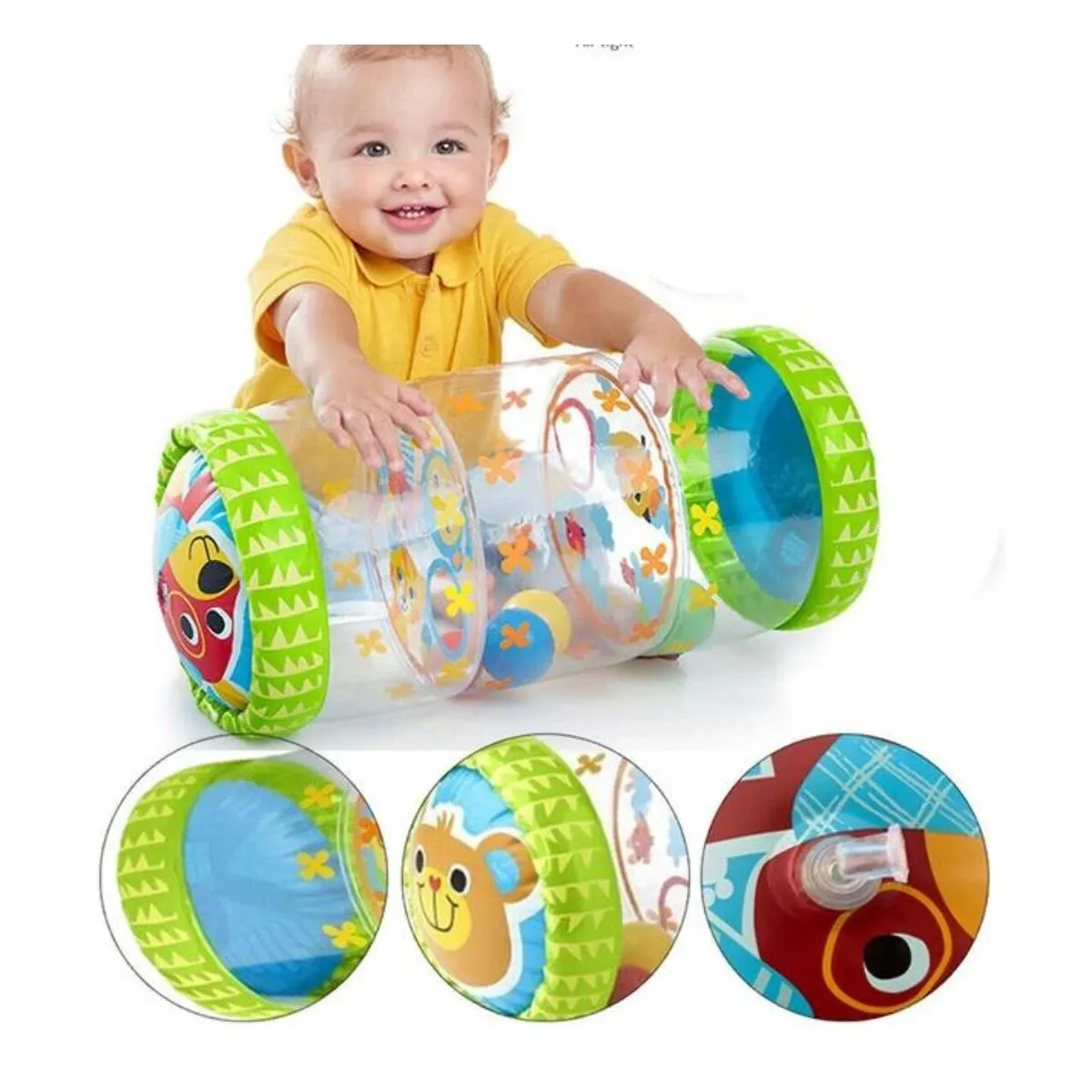GENERICO - RODILLO INFLABLE PARA BEBÉ JUGUETE DE ESTIMULACIÓN