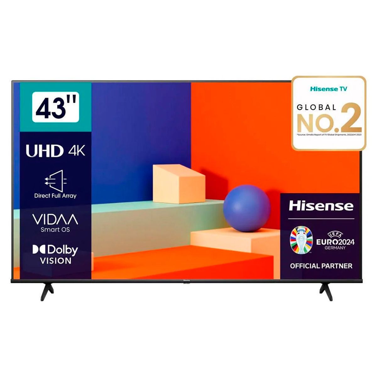 HISENSE - TELEVISOR HISENSE 43 UHD 4K SMART TV VIDAA DOLBY VISION 43A6K