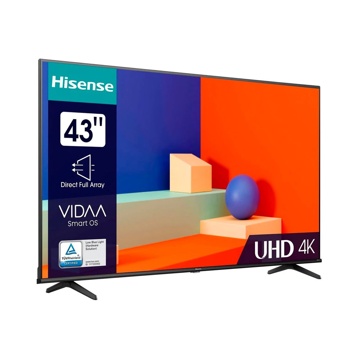 HISENSE - TELEVISOR HISENSE 43 UHD 4K SMART TV VIDAA DOLBY VISION 43A6K