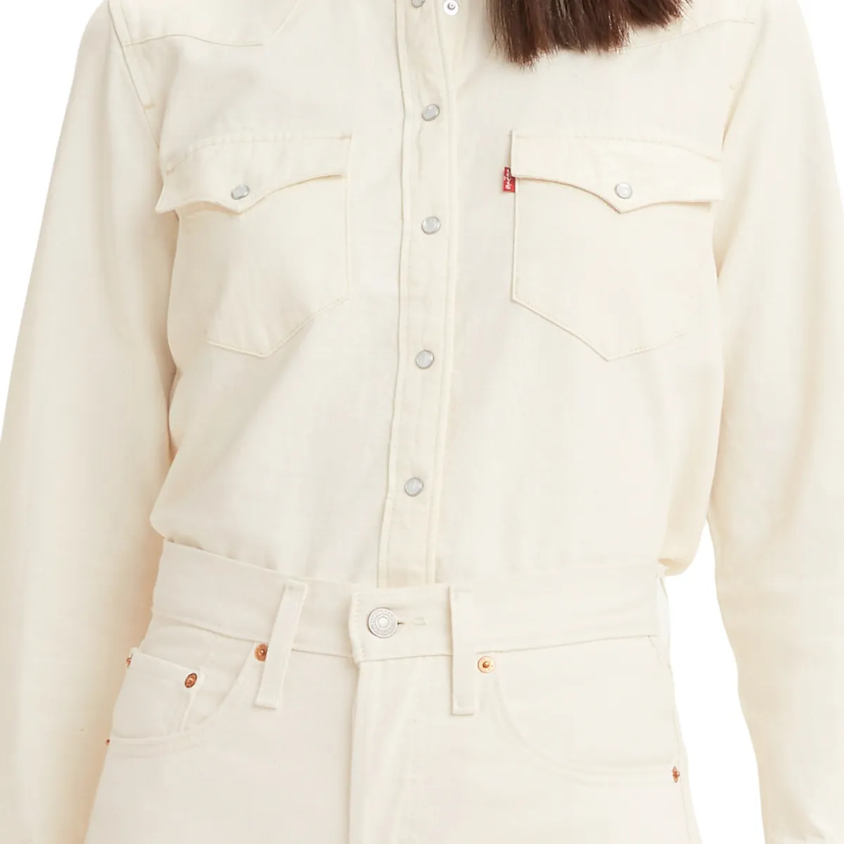 LEVIS - Camisa Mujer The Ultimate Western Blanco Levis