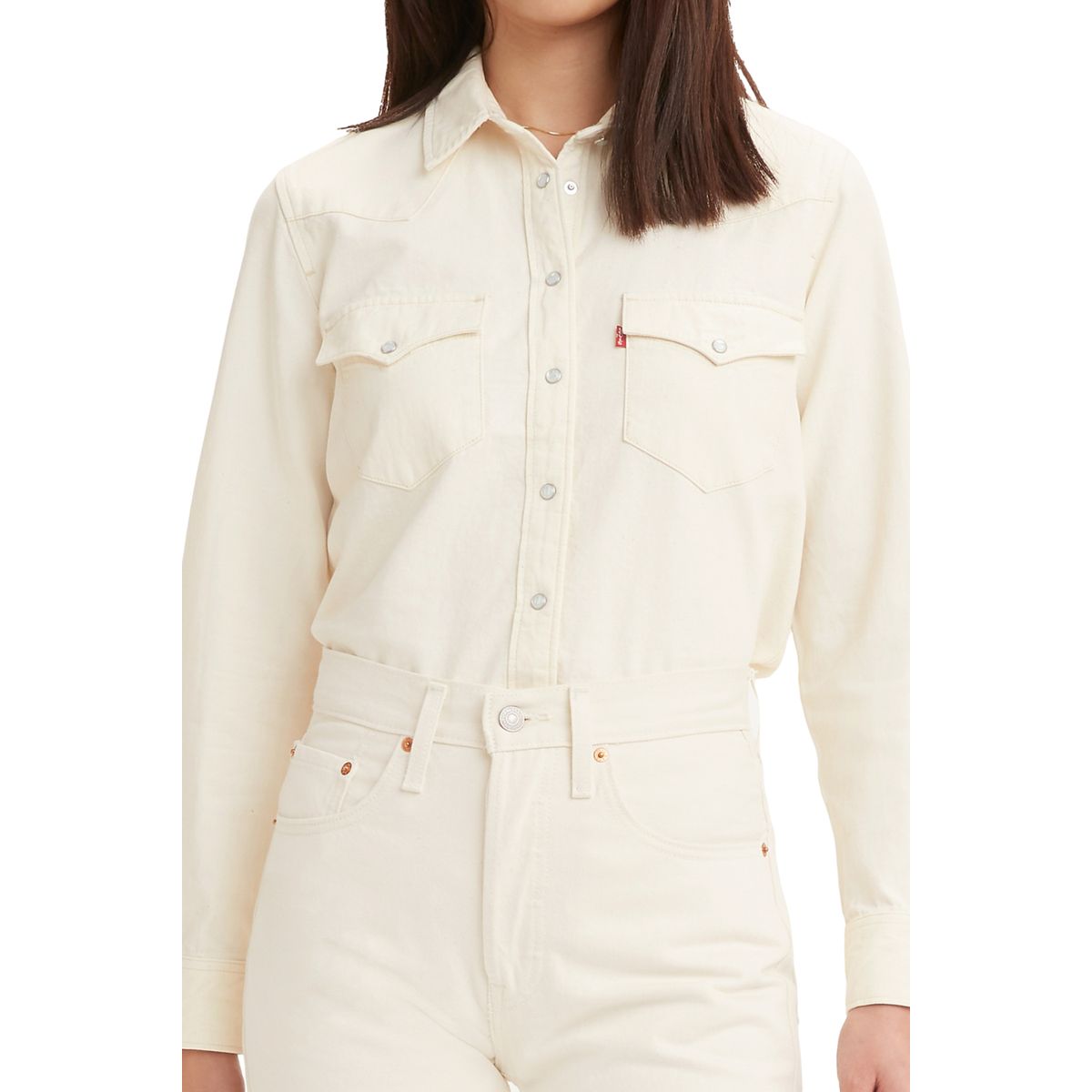 LEVIS - Camisa Mujer The Ultimate Western Blanco Levis