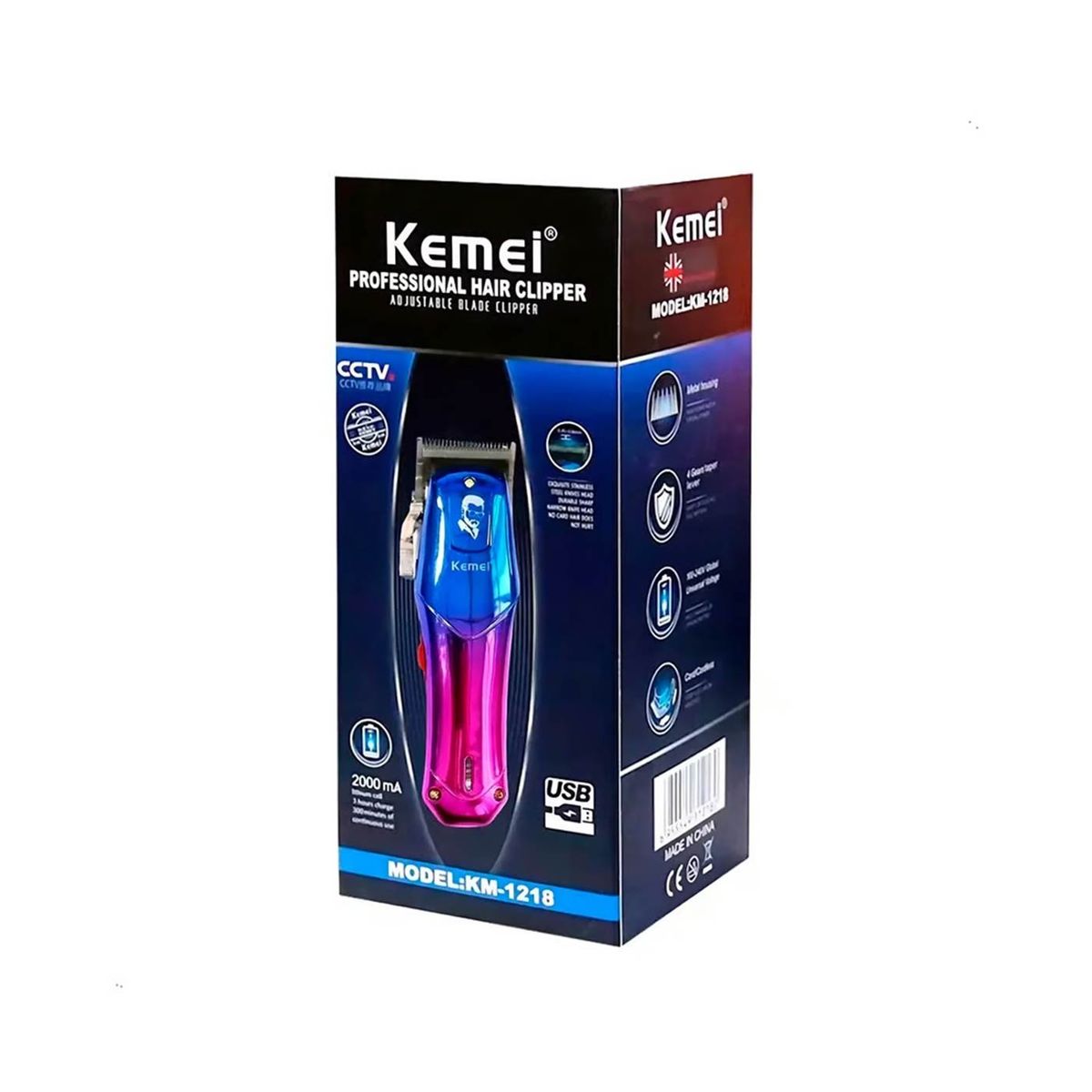 KEMEI - Maquina de cortar cabello KEMEI