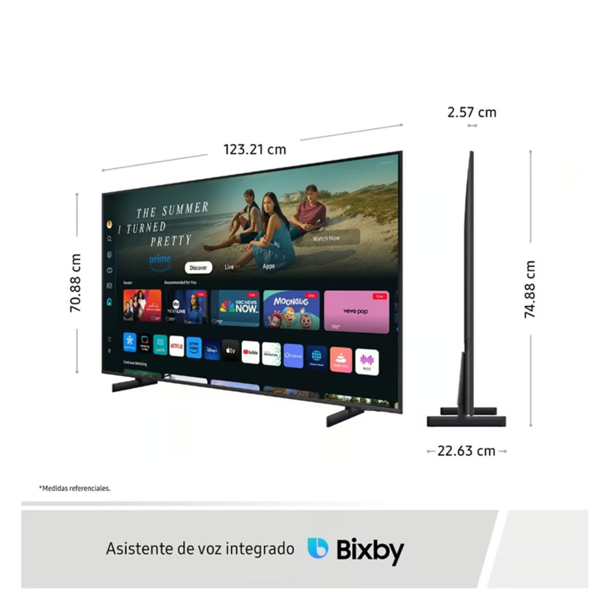 SAMSUNG - Televisor SAMSUNG 55 Crystal UHD 4K Tizen OS Smart TV 55DU8000