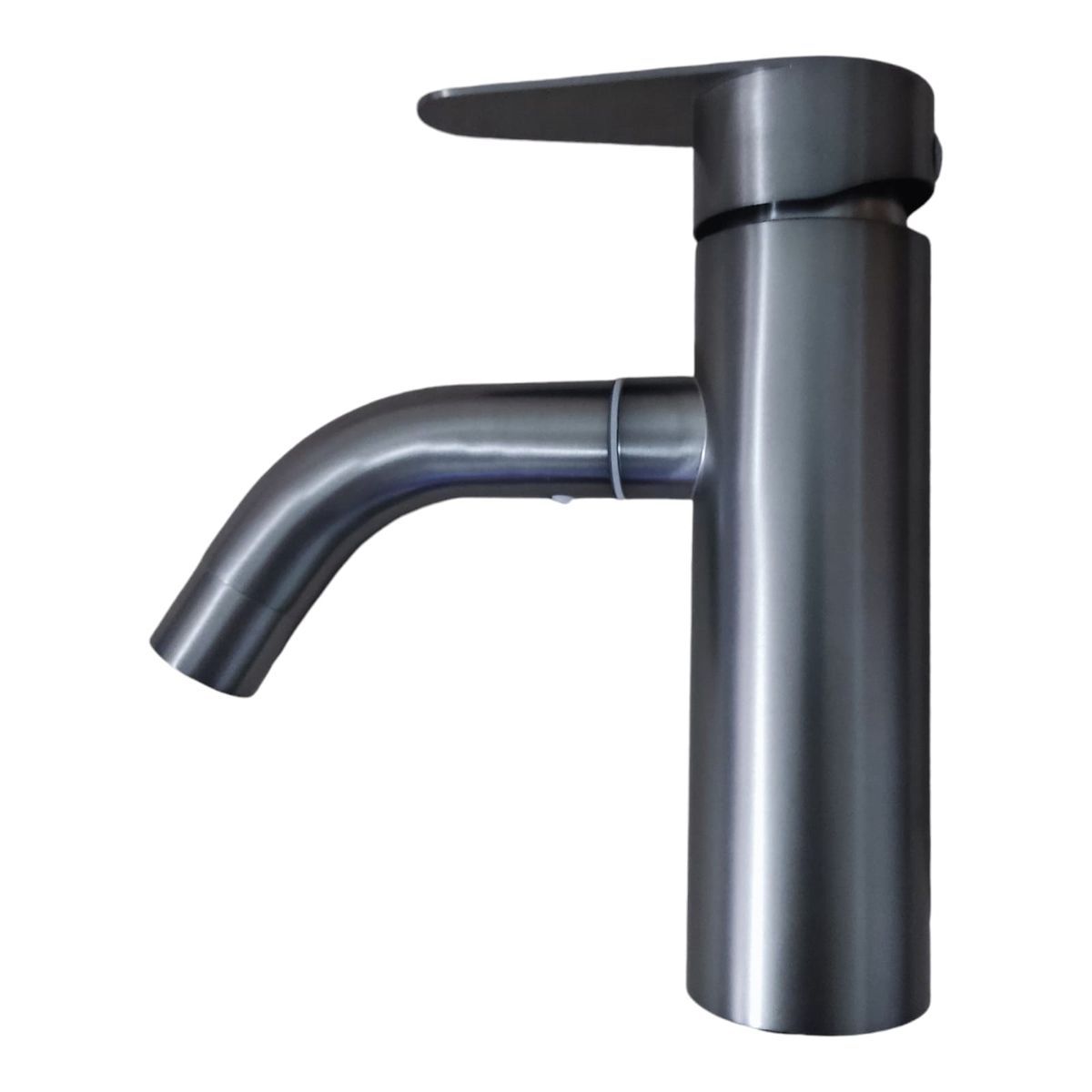 GENERICO - Grifo Caño Mezcladora lavabo pico 360 Plomo Grafito  Acero Inoxidable