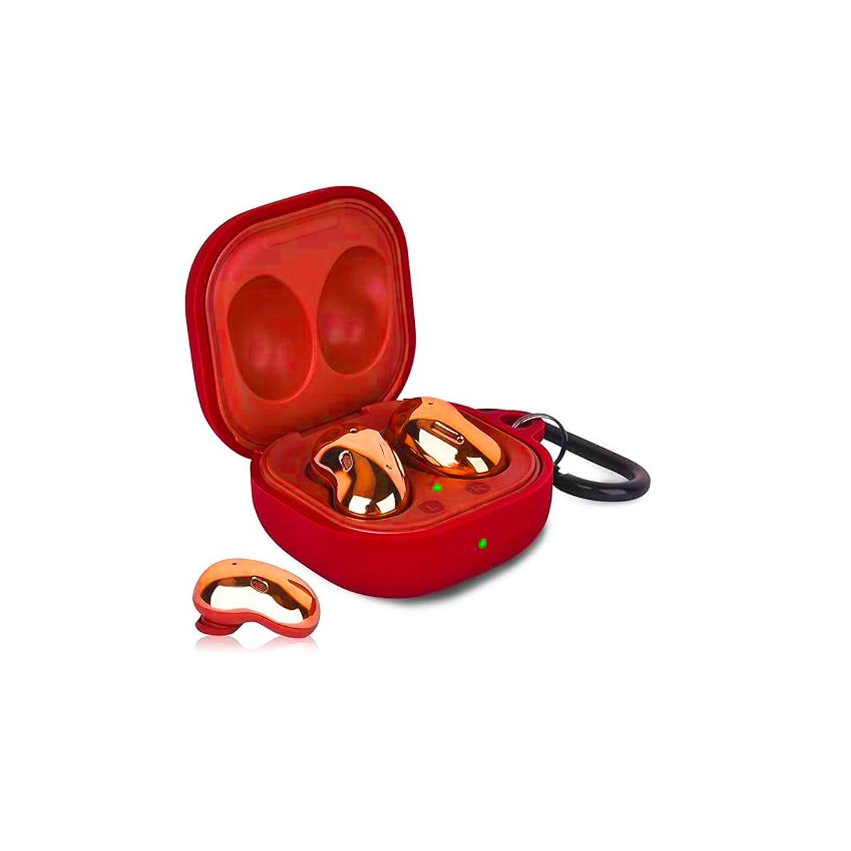 GENERICO - Funda de Silicona para Audífonos Samsung Buds Live Rojo