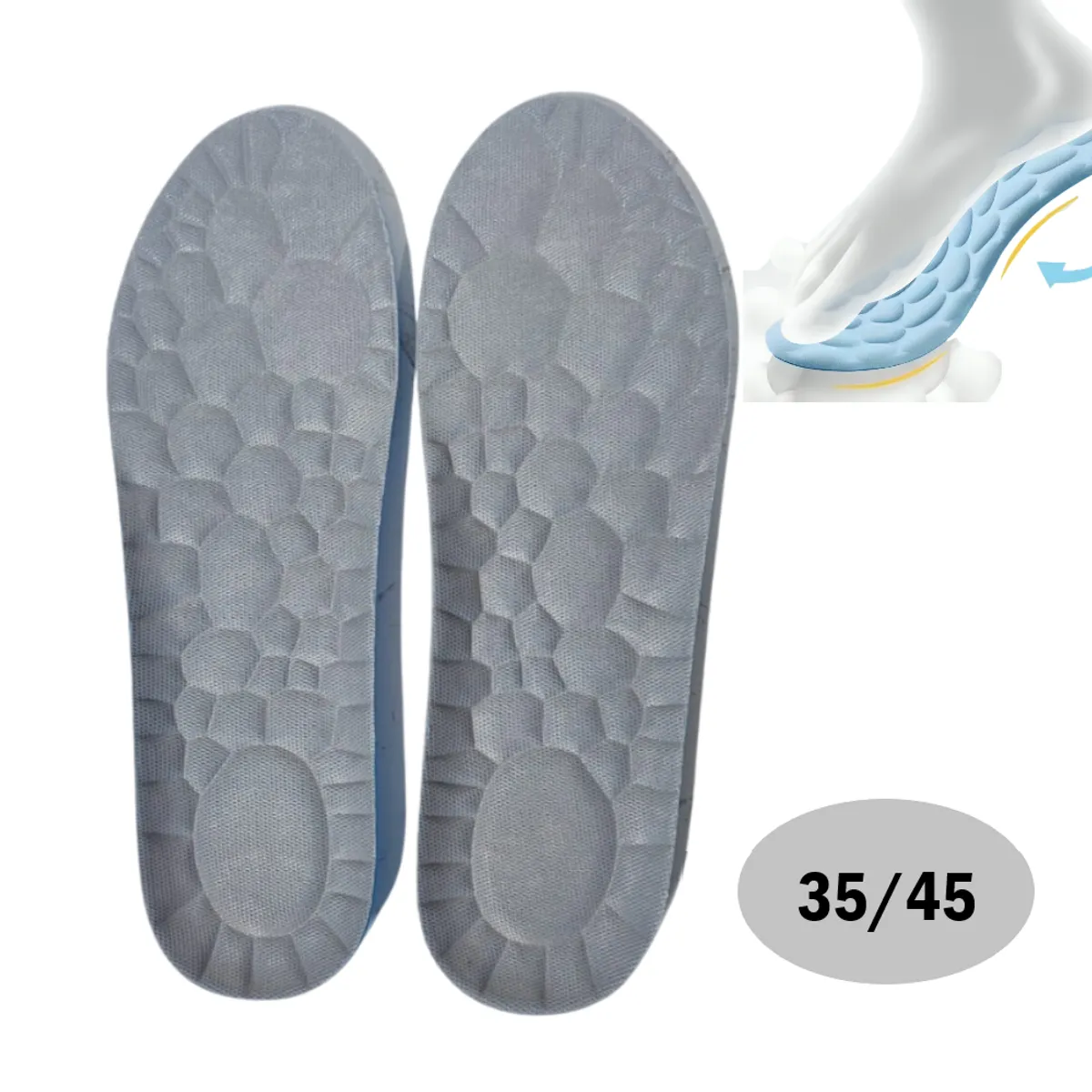 GENERICO - Plantilla para zapatos Transpirable Recortable - Talla 35-45