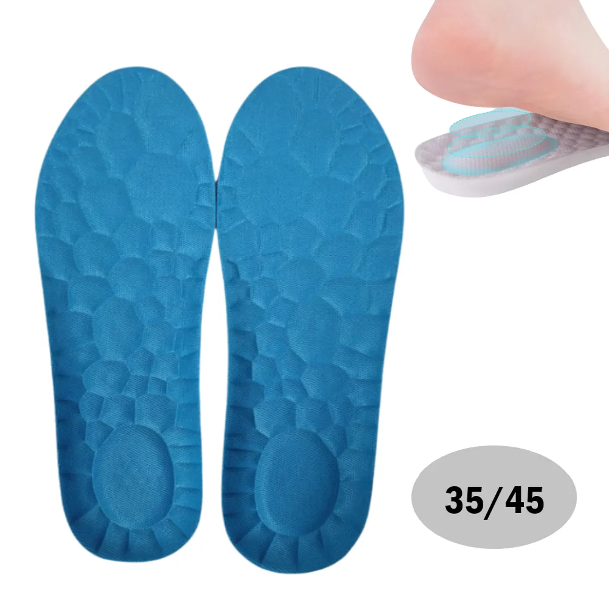 GENERICO - Plantilla para zapatos Transpirable Recortable - Talla 35-45