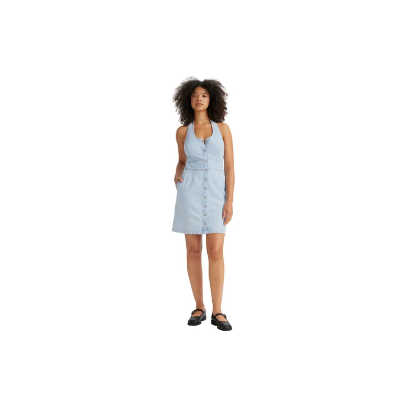LEVIS - Vestido Mujer Halter Dress Celeste Levis