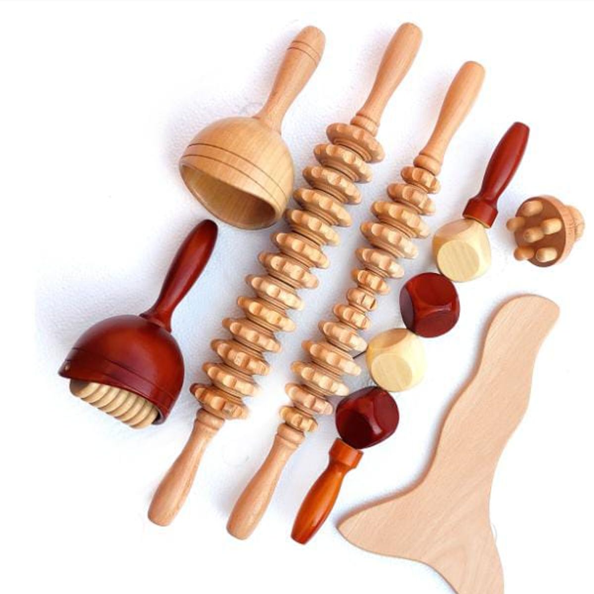 GENERICO - Maderoterapia Corporal Kit de 7 piezas