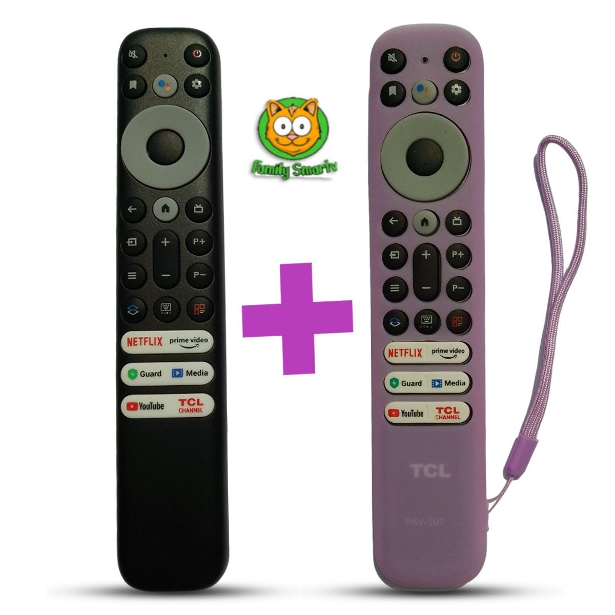 GENERICO - Control remoto de para TV inteligente TCL RC902V + Funda Violeta