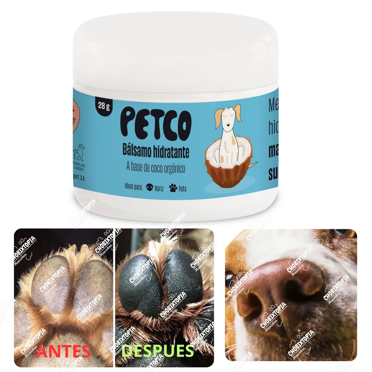 PETCO - BALSAMO HIDRATANTE MASCOTA - PERROS Y GATOS x 28 g
