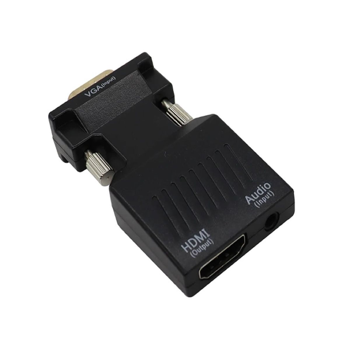 UNIVERSAL - Adaptador Convertidor HD 1080P VGA a HDMI Negro