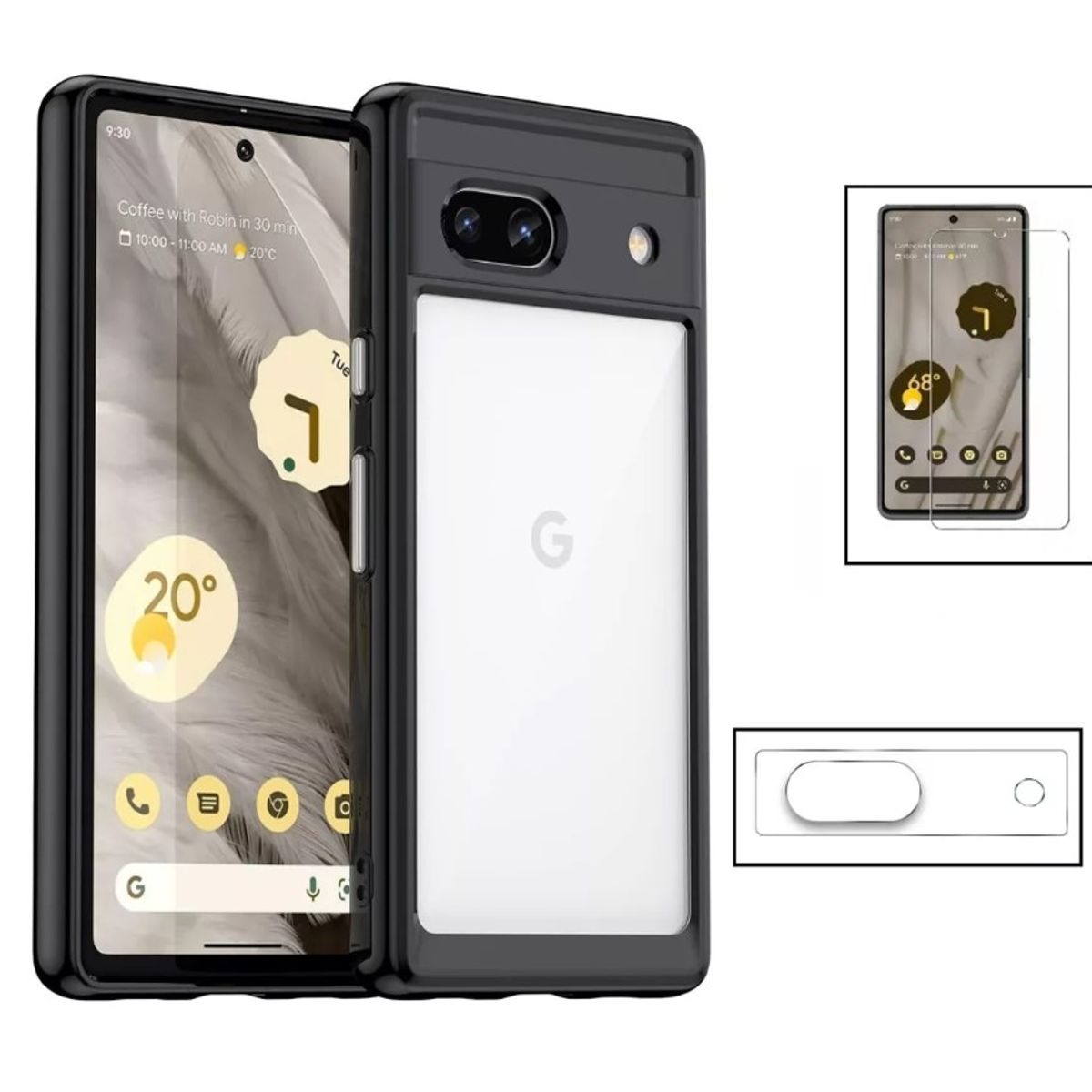 A BRAND - Case funda protector google pixel 8 pro mica vidrio pantalla y camara