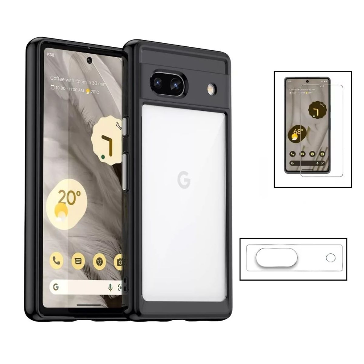 A BRAND - Case funda protector google pixel 8 pro mica vidrio pantalla y camara