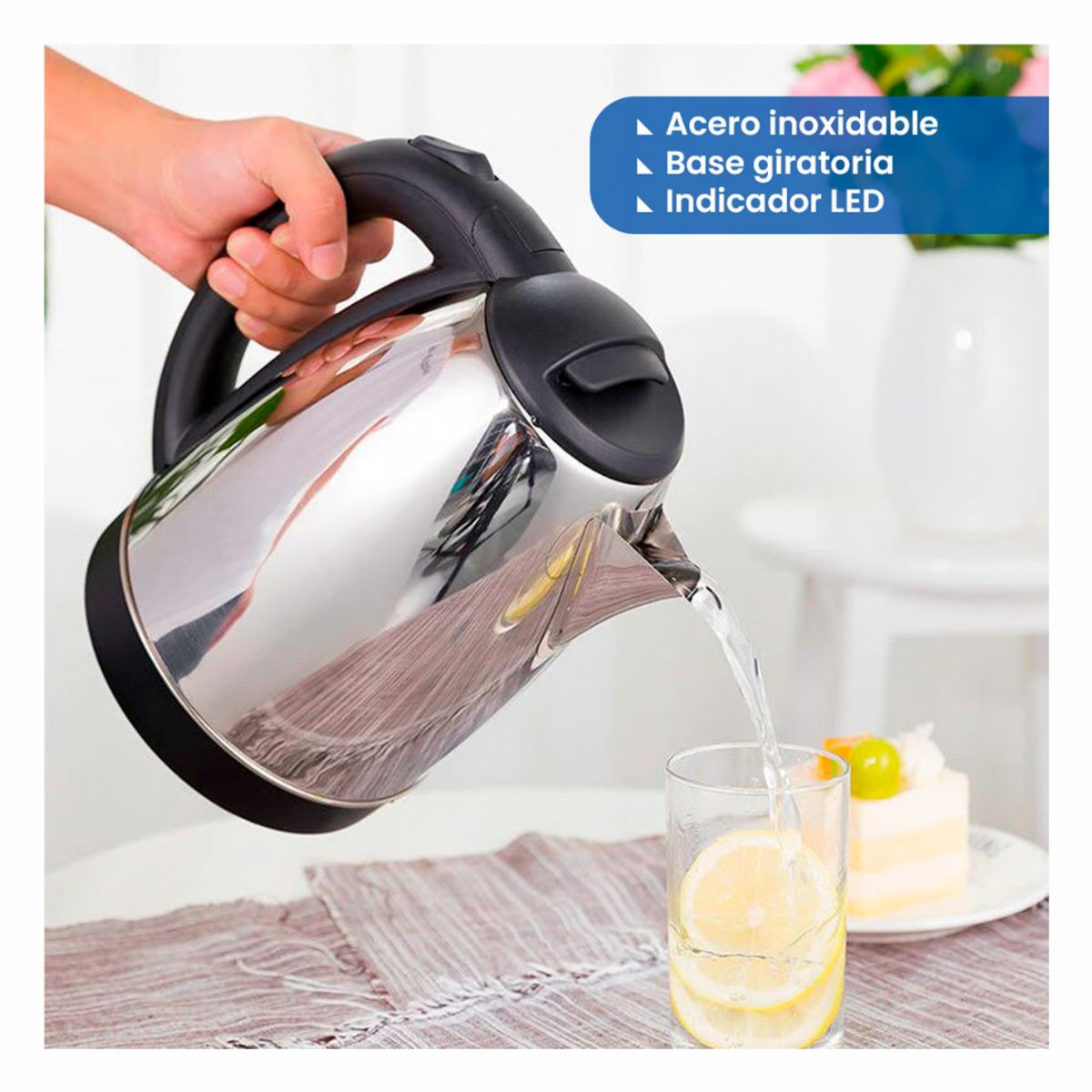 GENERICO - Hervidor Eléctrico 2L - Plateado