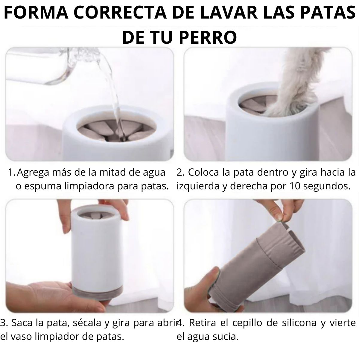 GENERICO - LIMPIA PATITAS PARA MASCOTAS CARNO CHICO PLOMO