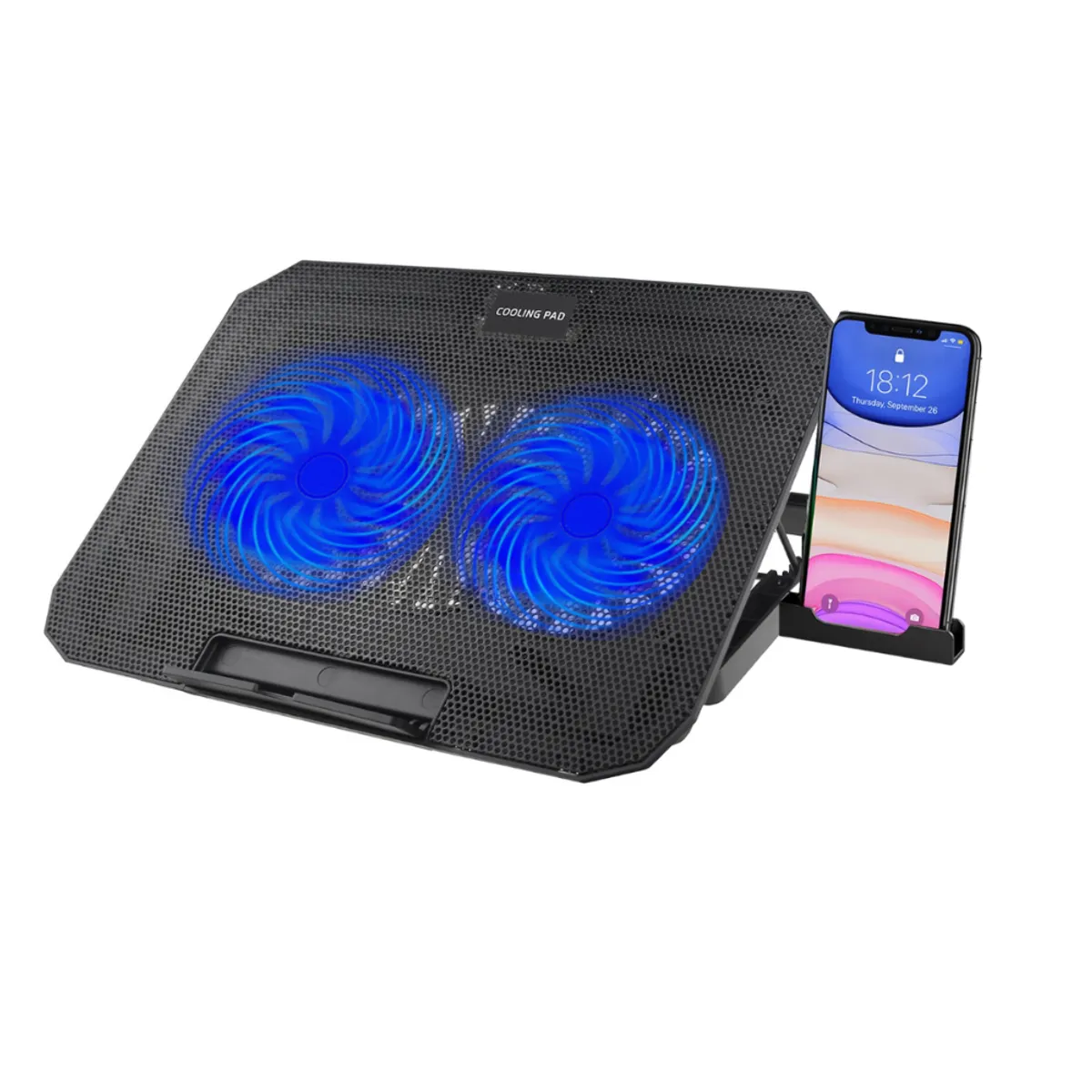 GENERICO - Soporte Base Cooler Ventilador para Laptop Notebook 2 ventiladores N33