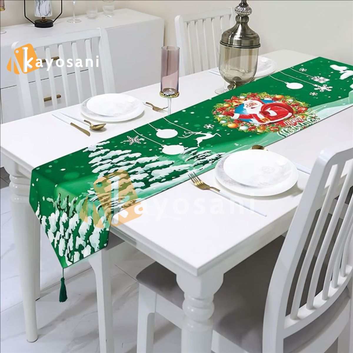 CASATEX - Camino de Mesa Navideño 33x180 cm PAPA NOEL Nº3