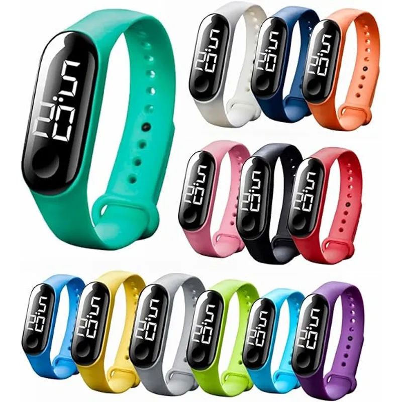 GENERICO - Reloj pulsera digital de silicona - ROSADO